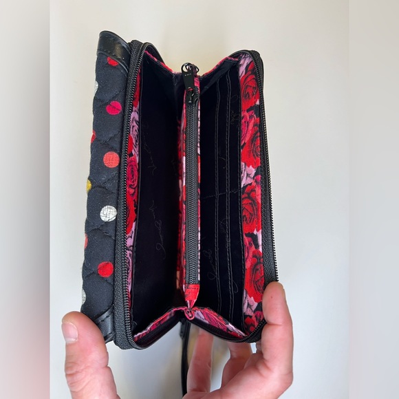 Vera Bradley Ultimate Wristlet Havana Dots Quilted Faux Leather Trim Clutch - Picture 8 of 11